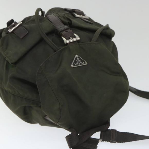 PRADA Backpack Nylon Khaki Auth 57050 - Picture 6 of 16